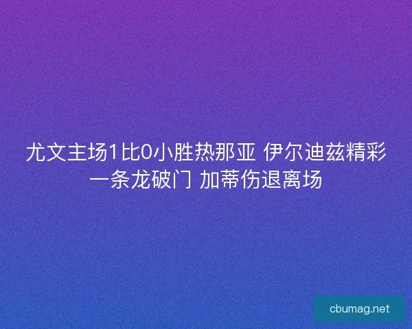 尤文主场1比0小胜热那亚 伊尔迪兹精彩一条龙破门 加蒂伤退离场
